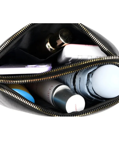 Sac Bandoulière Cuir Véritable Rabat Coque – Compact & Chic