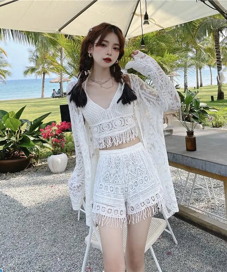 Top Halter Boho Franges Broderies Dos Nu – Été & Festival
