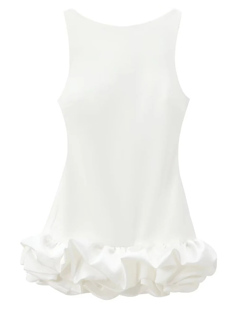 Mini Robe Bodycon Dos Nu Volants Froufrous – Soirée & Club