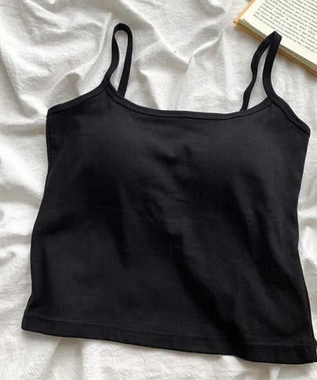 Camisole Bretelles Fines avec Coussinets Intégrés