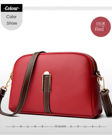 Sac Bandoulière Cuir Véritable Rabat Coque – Compact & Chic