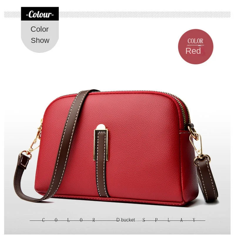 Sac Bandoulière Cuir Véritable Rabat Coque – Compact & Chic