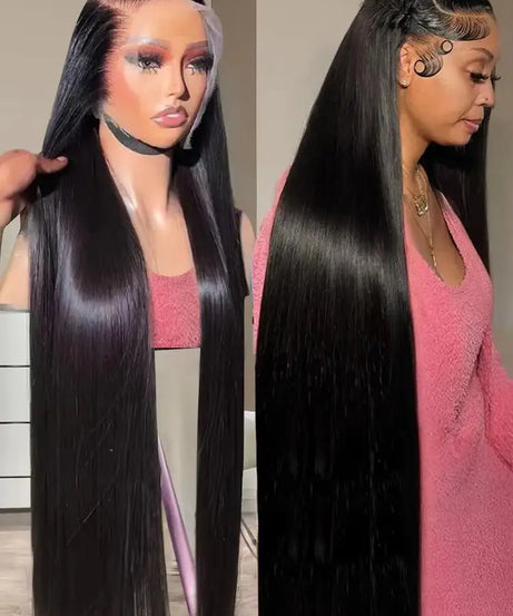 Perruque Lace Front Bone Straight 200% Densité – Jusqu'à 46 Pouces