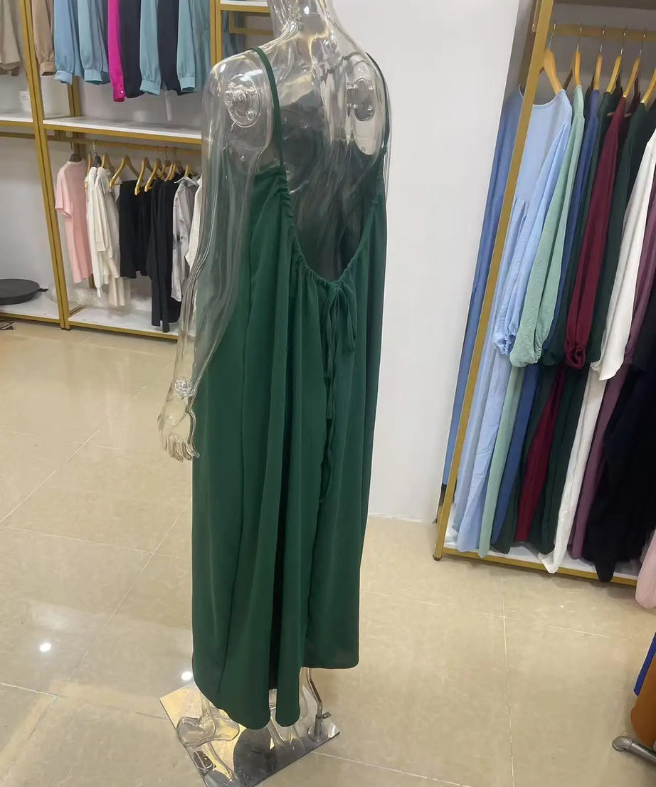 Robe Maxi Ample Sans Bretelles Dos Nu – Confort & Style