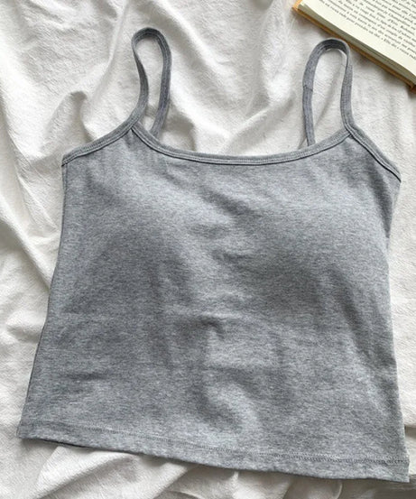 Camisole Bretelles Fines avec Coussinets Intégrés
