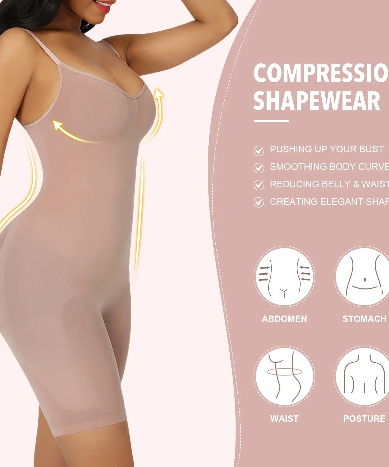 Gaine Gainante One-Piece Seamless Contrôle Ventre – S à XXXL