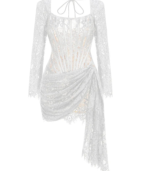 Robe de Soirée Dentelle Bustier Slim – Élégance & Sophistication