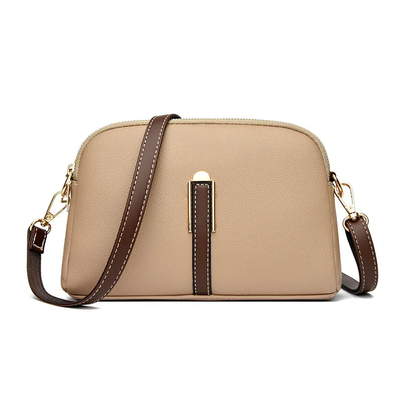 Sac Bandoulière Cuir Véritable Rabat Coque – Compact & Chic