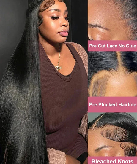 Perruque Lace Front Bone Straight 200% Densité – Jusqu'à 46 Pouces