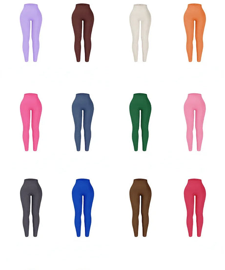 Seamless Knit Yoga Leggings Women Thread Solid Tights Gym Workout Running Stretchy High Waist Hip Liftting Skinny Gym Leggings