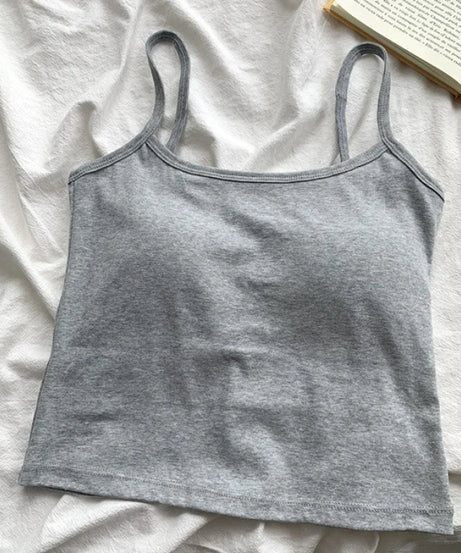 Camisole Bretelles Fines avec Coussinets Intégrés