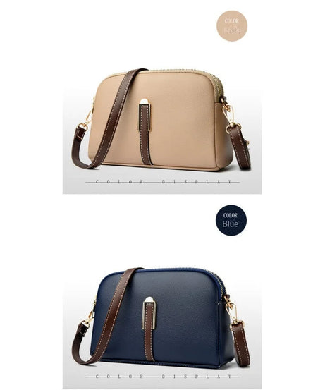 Sac Bandoulière Cuir Véritable Rabat Coque – Compact & Chic