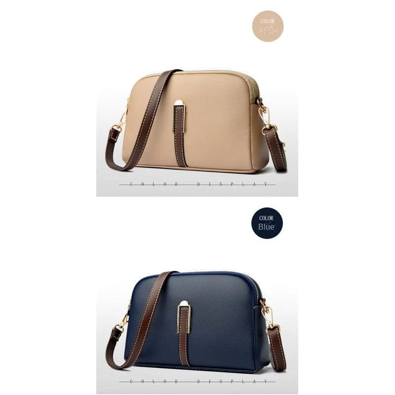 Sac Bandoulière Cuir Véritable Rabat Coque – Compact & Chic