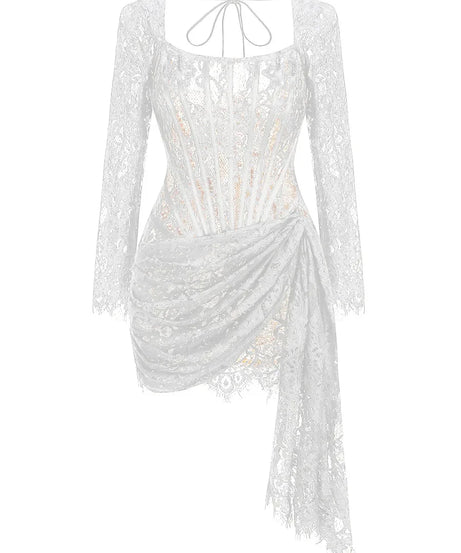 Robe de Soirée Dentelle Bustier Slim – Élégance & Sophistication