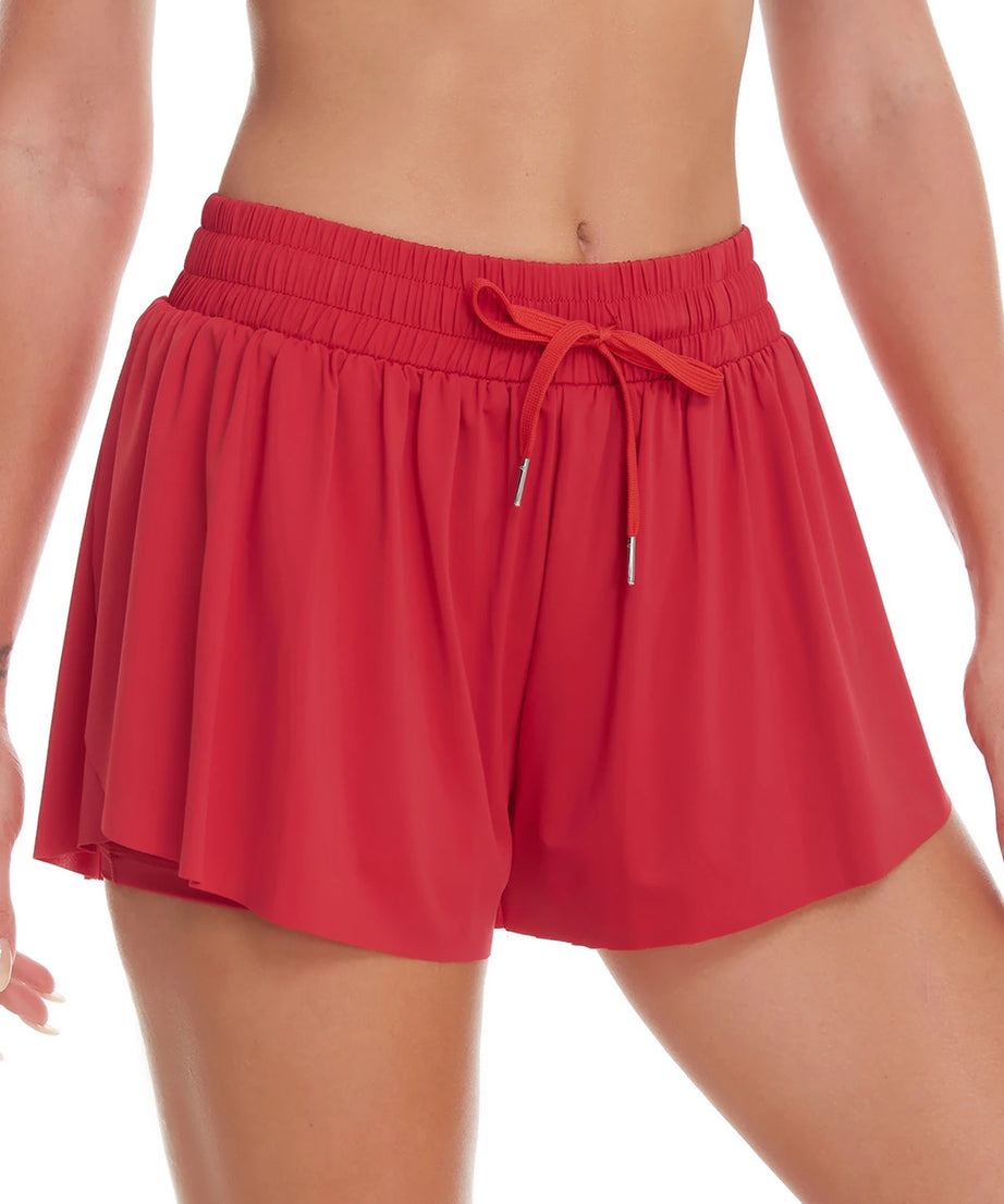 Short Culotte Tennis Nylon Anti-Exposition Poches – Sport Femme