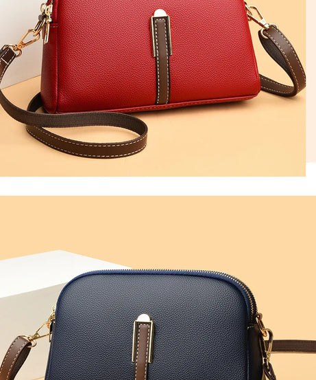 Sac Bandoulière Cuir Véritable Rabat Coque – Compact & Chic