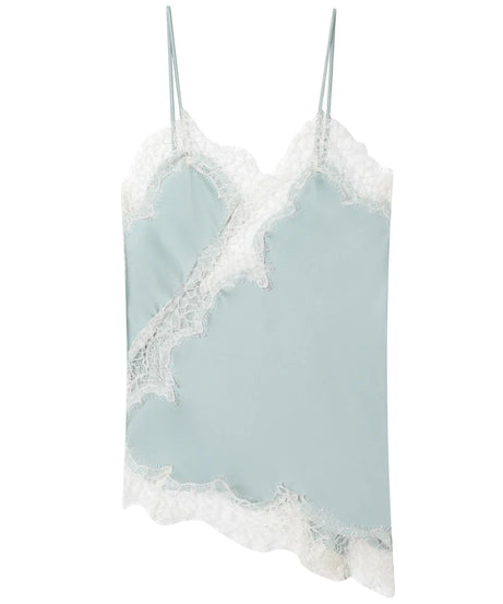 Top Slip Asymétrique Satin Dentelle Dos Nu – Y2K Chic Femme