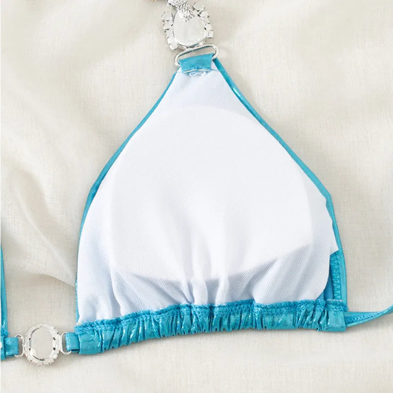 Bikini Strass Push Up Taille Basse 2 Pièces – Été 2026