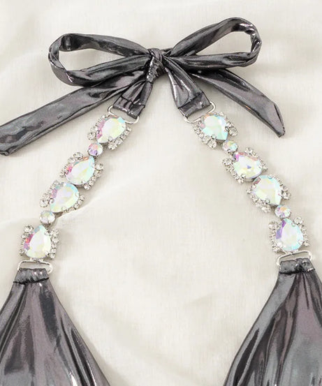 Bikini Strass Push Up Taille Basse 2 Pièces – Été 2026