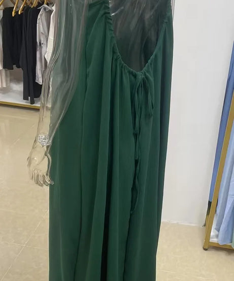 Robe Maxi Ample Sans Bretelles Dos Nu – Confort & Style
