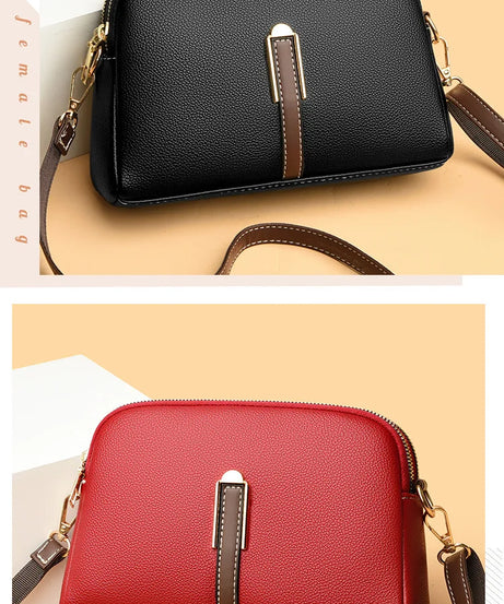 Sac Bandoulière Cuir Véritable Rabat Coque – Compact & Chic