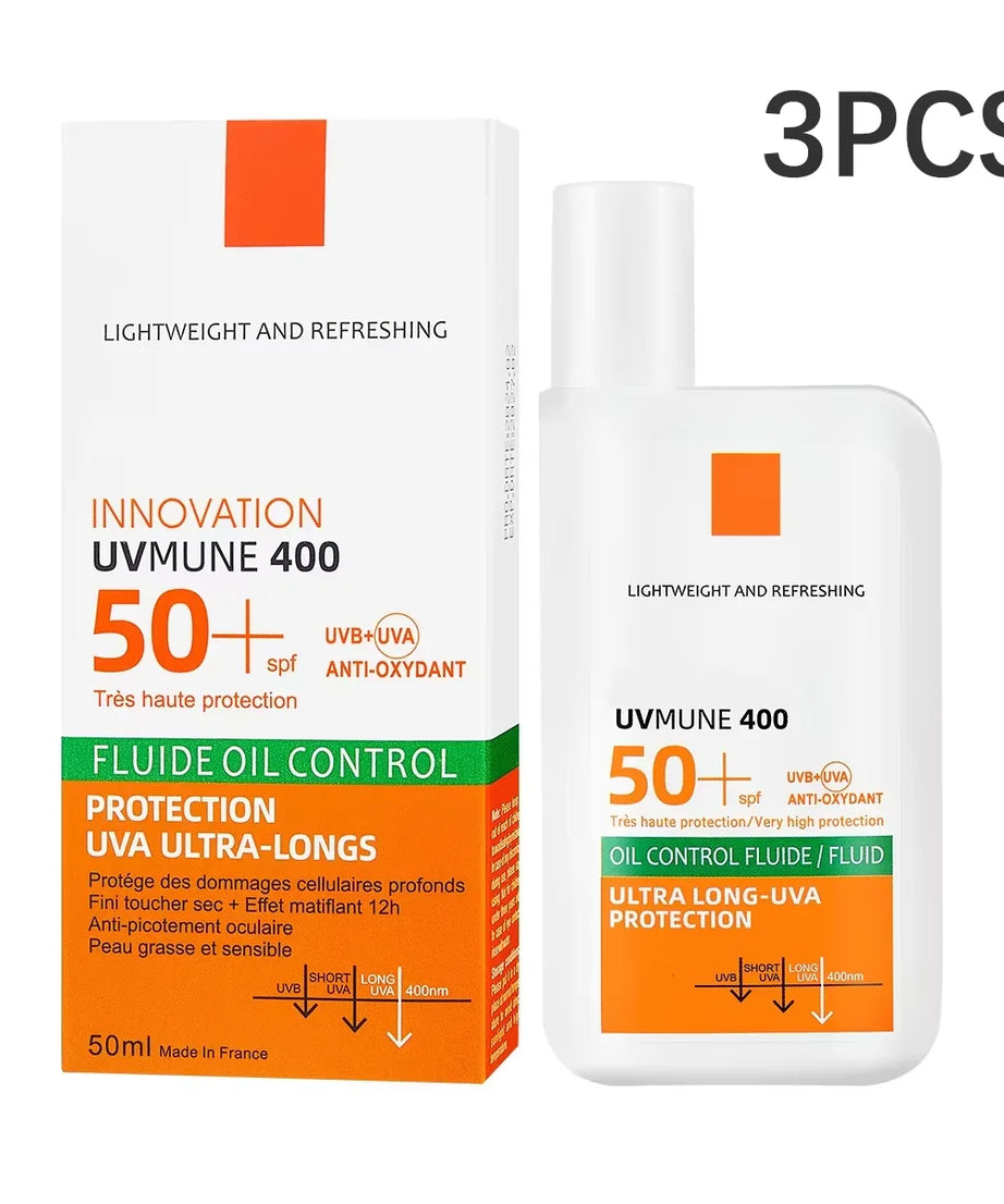SPF50+ Sunscreen Lotion Lightweight Non-Greasy UV Protection Face Body Sunscreen Lasting Moisturizing Refreshing Sunburn Defense