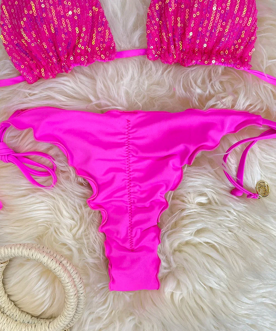 Bikini Pailleté 2 Pièces Étincelant – Maillot de Bain Festif