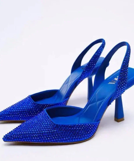 Sandales Talon Fin Bout Pointu Élégantes – Slip-On Femme