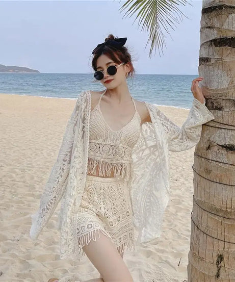 Top Halter Boho Franges Broderies Dos Nu – Été & Festival