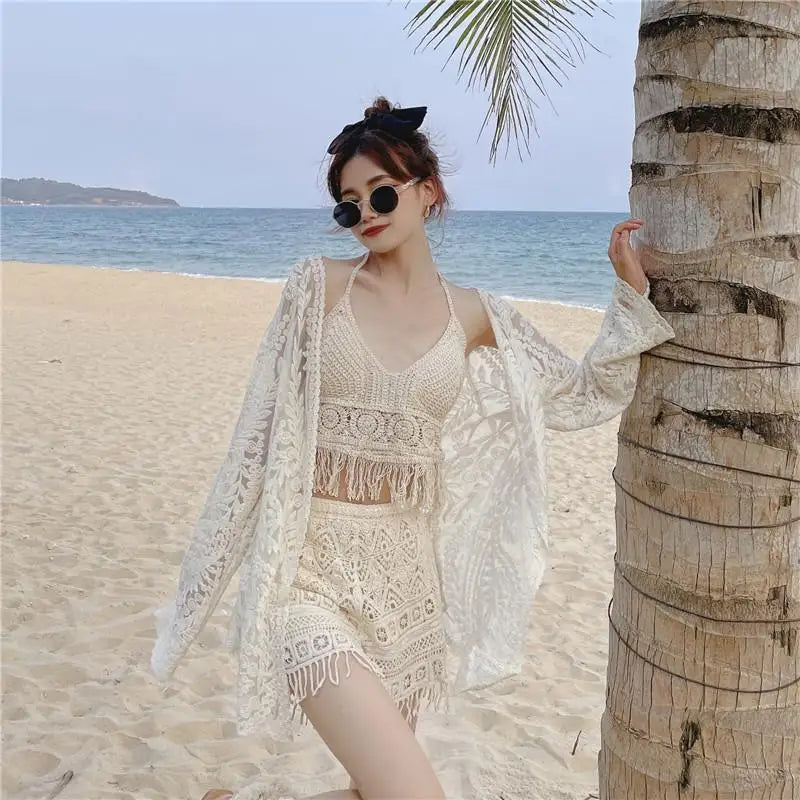 Top Halter Boho Franges Broderies Dos Nu – Été & Festival
