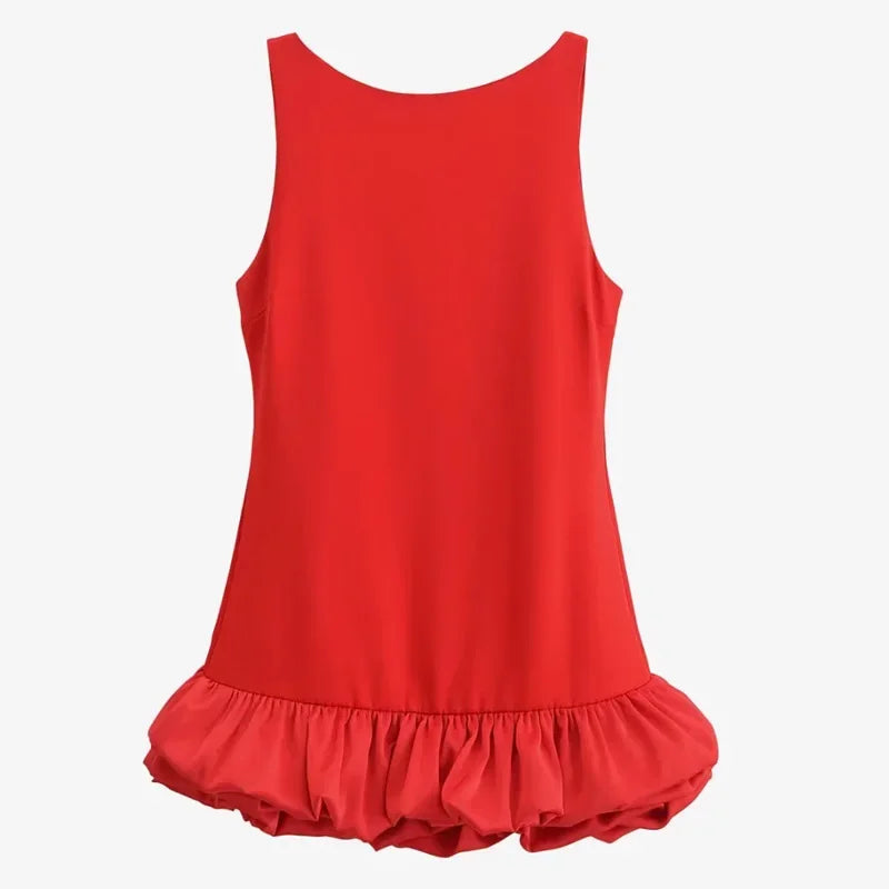 Mini Robe Bodycon Dos Nu Volants Froufrous – Soirée & Club