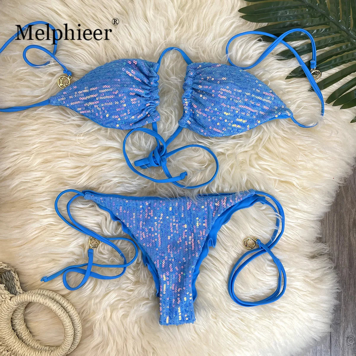 Bikini Pailleté 2 Pièces Étincelant – Maillot de Bain Festif