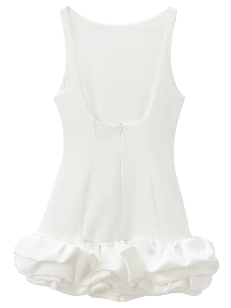 Mini Robe Bodycon Dos Nu Volants Froufrous – Soirée & Club