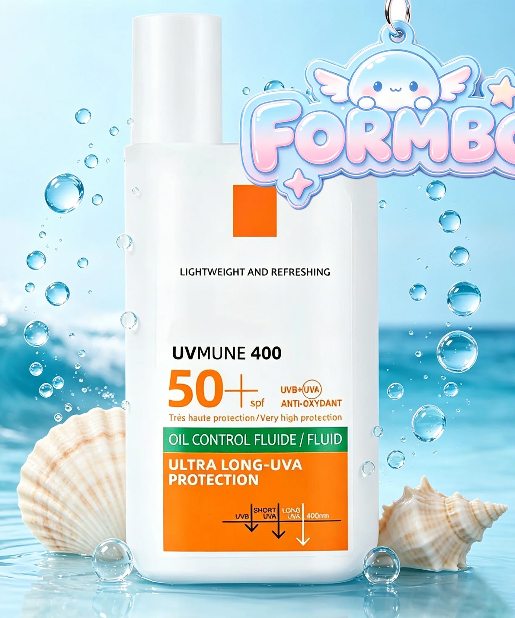 SPF50+ Sunscreen Lotion Lightweight Non-Greasy UV Protection Face Body Sunscreen Lasting Moisturizing Refreshing Sunburn Defense