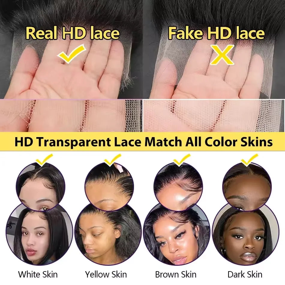Perruque Lace Front HD Body Wave – Jusqu'à 46 Pouces