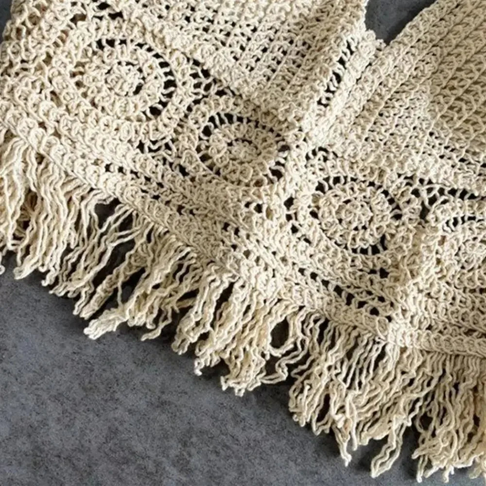 Top Halter Boho Franges Broderies Dos Nu – Été & Festival