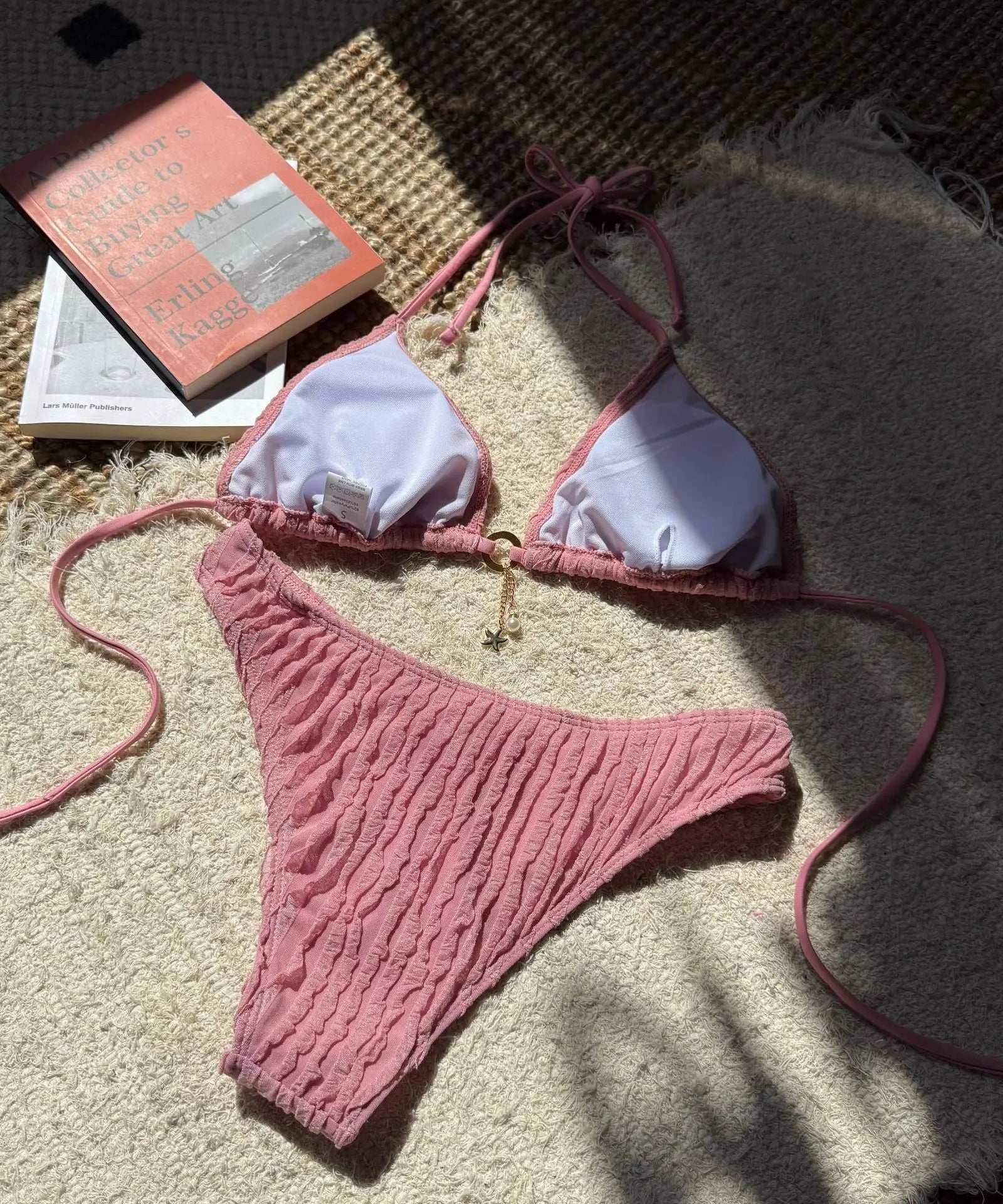 Bikini Halter Froncé Volants 2 Pièces – Coupe Haute Brésilienne