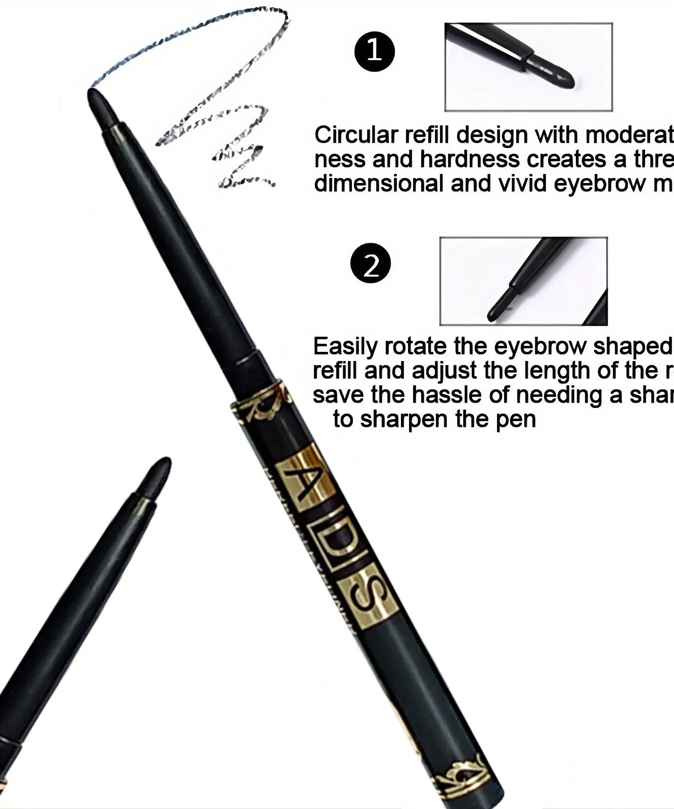 Set 3 Crayons Eyeliner Waterproof Twist – Noir & Brun