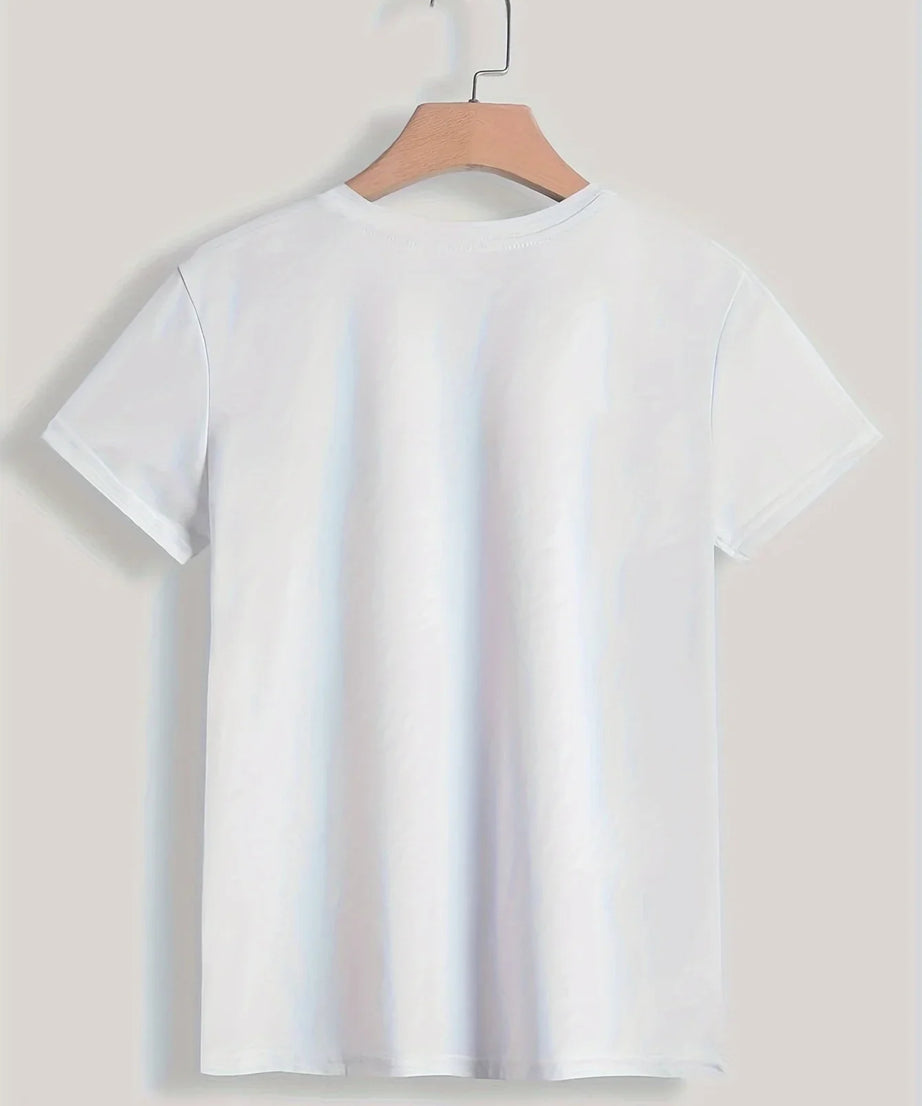 T-Shirt Imprimé 90s Paris Col Rond – Style Rétro Casual