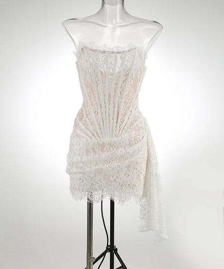 Robe de Soirée Dentelle Bustier Slim – Élégance & Sophistication