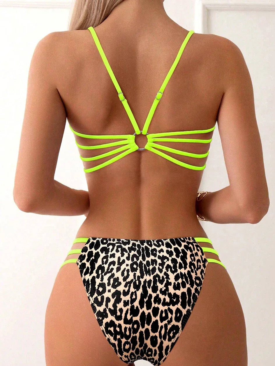 Bikini Leopard Taille Haute Micro 2 Pieces – Maillot de Bain