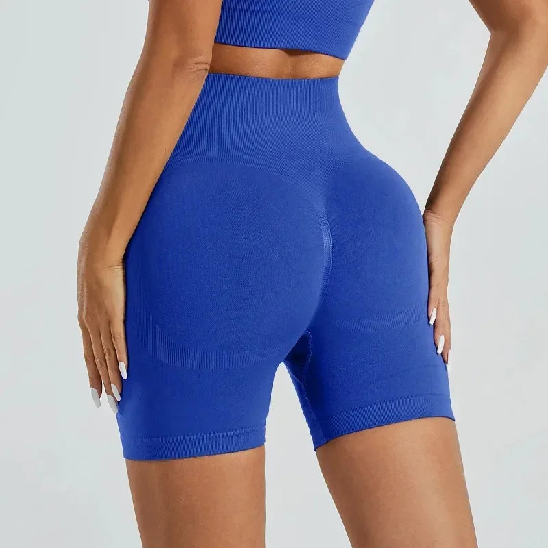 Short Yoga Taille Haute Seamless – Coloris Uni Femme