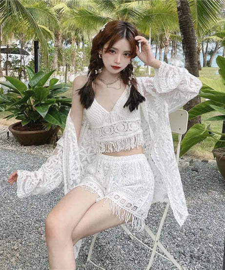 Top Halter Boho Franges Broderies Dos Nu – Été & Festival