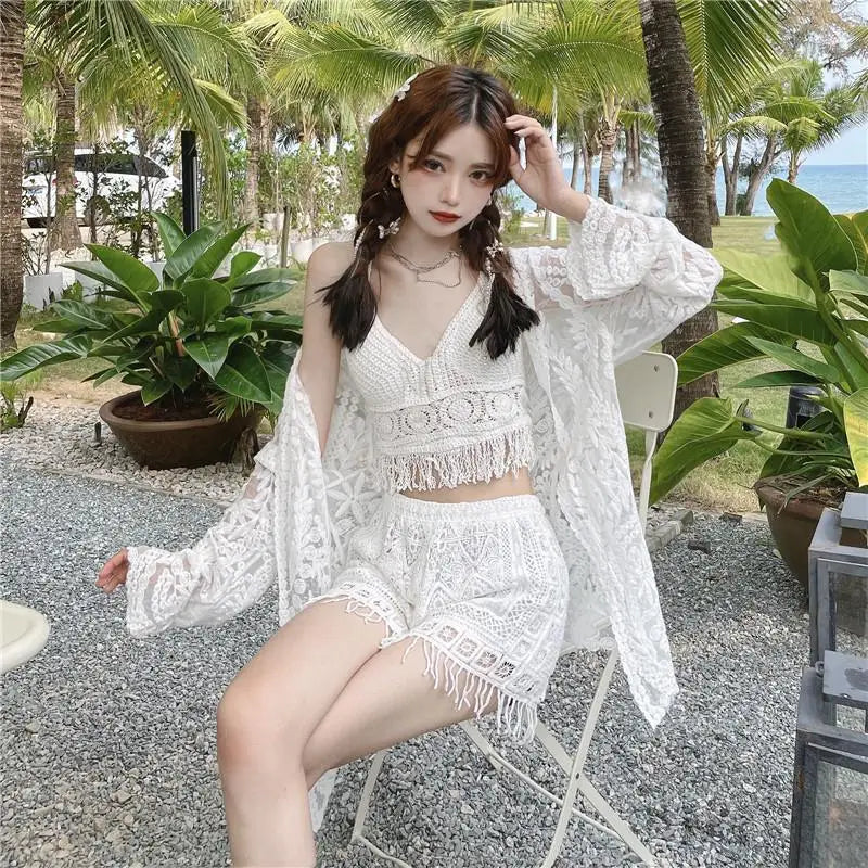 Top Halter Boho Franges Broderies Dos Nu – Été & Festival