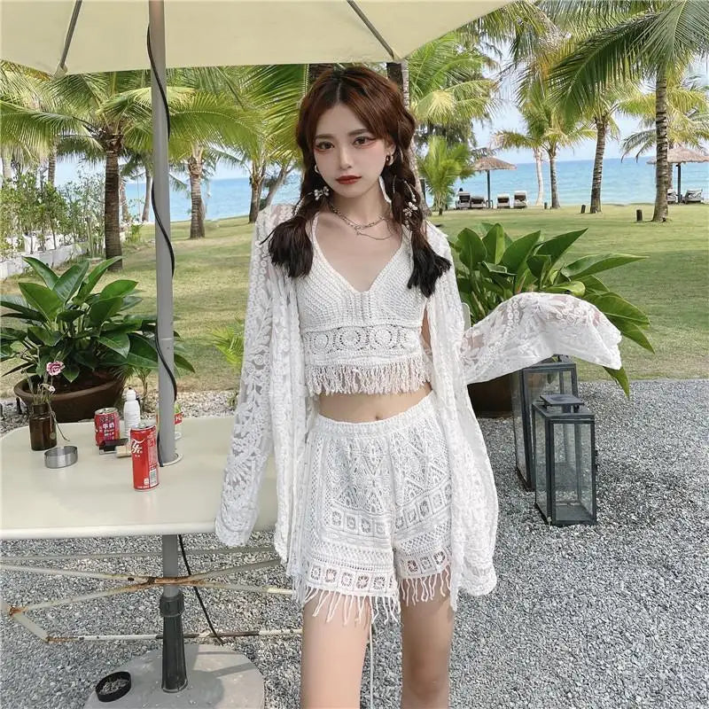 Top Halter Boho Franges Broderies Dos Nu – Été & Festival