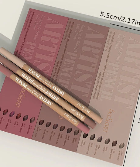 Set 6 Crayons Lèvres Matte Velours Waterproof