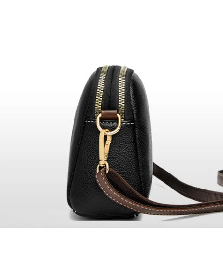 Sac Bandoulière Cuir Véritable Rabat Coque – Compact & Chic