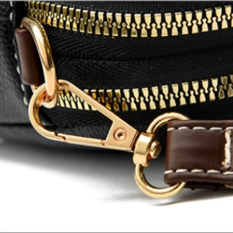 Sac Bandoulière Cuir Véritable Rabat Coque – Compact & Chic