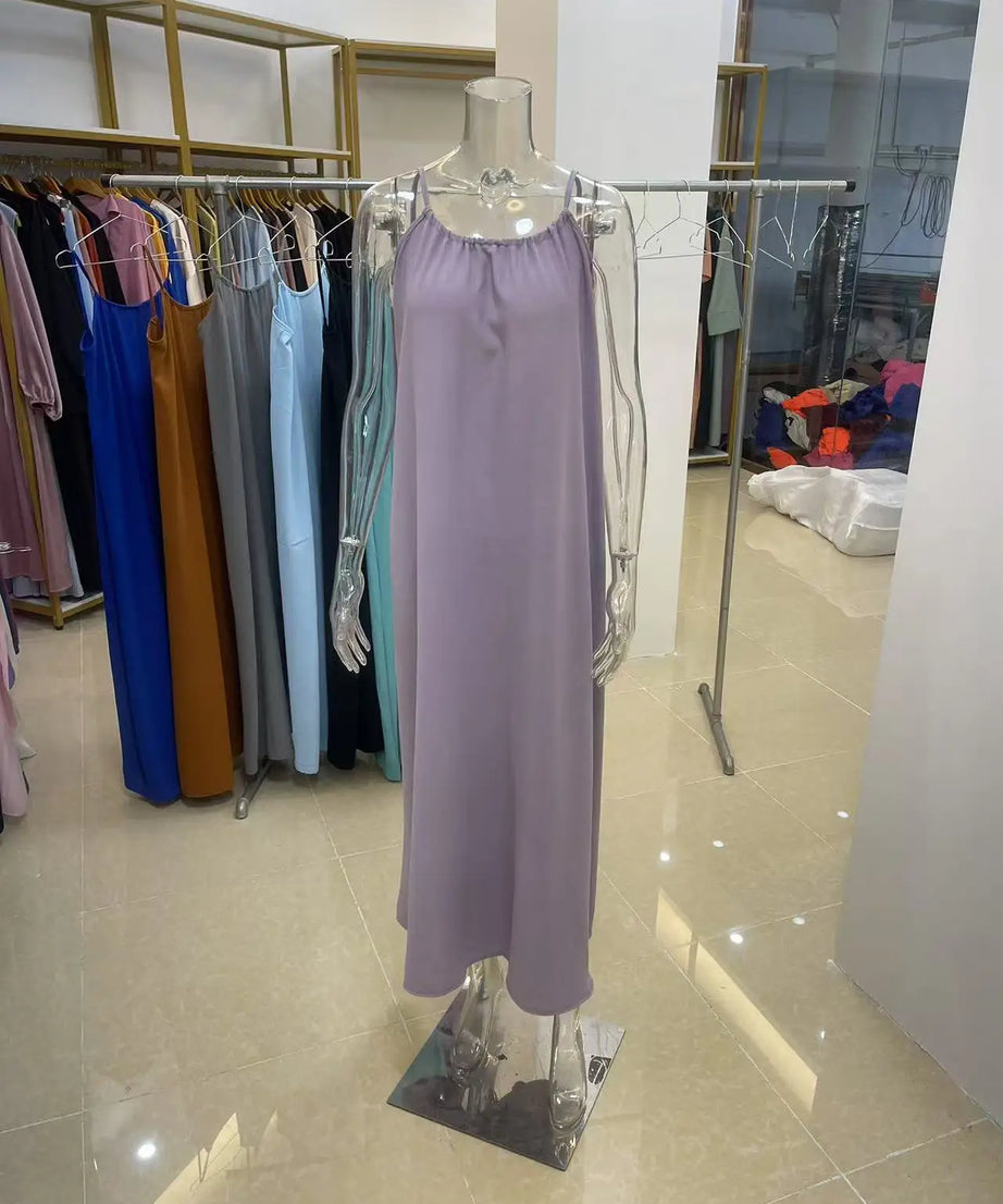 Robe Maxi Ample Sans Bretelles Dos Nu – Confort & Style