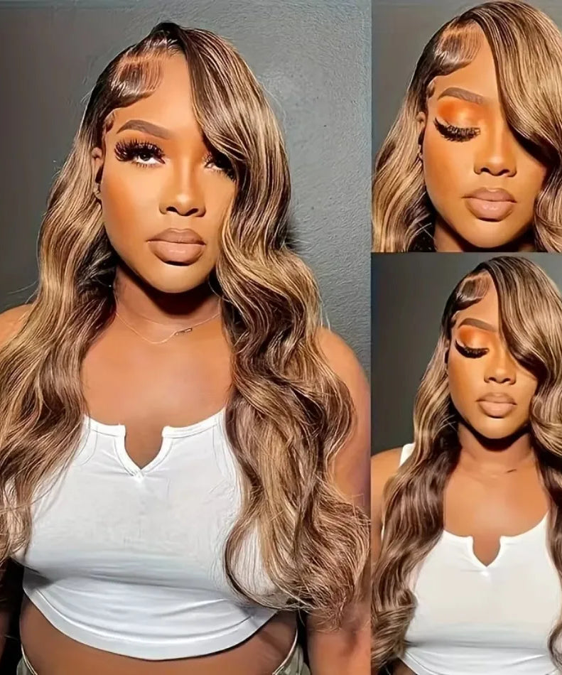 Perruque Lace Front HD Body Wave Miel 4/27 – 13x4 & 13x6